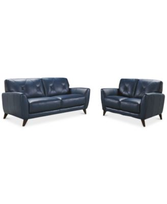 Furniture - Myia Leather Sofa and Loveseat Set, Only at Macy's