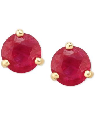 Macy's Brand - Ruby Stud Earrings (1-1/5 ct. t.w.) in 14k Gold
