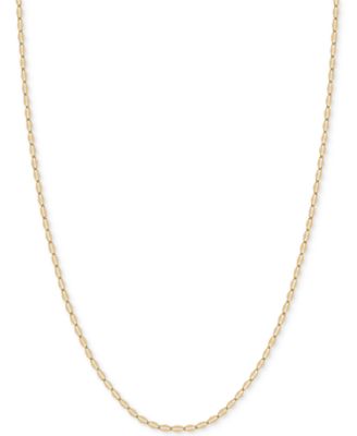 Italian Gold - 18" Flattened Link Chain Necklace in 14k Gold