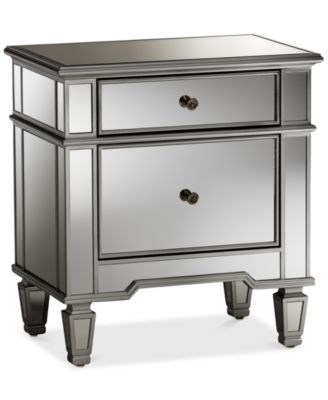 Furniture - Sussie Mirrored Nightstand, Quick Ship