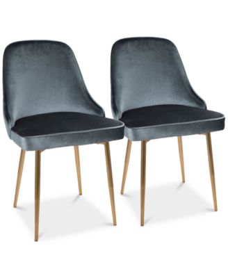 Lumisource - Marcel Dining Chair (Set of 2) - Gold Finish, Quick Ship