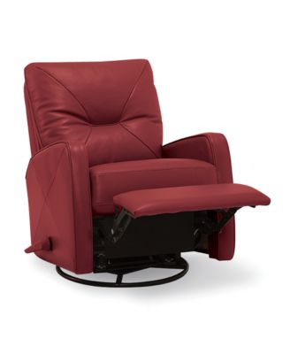 Furniture - Finchley Leather Swivel Pushback Recliner