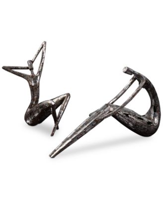 Uttermost - 2-Pc. Dahy Antique Silver Statues Set