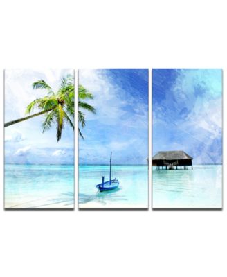 Ready2HangArt - 'Tropical' 3-Pc. Canvas Art Print Set