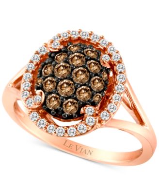 Le Vian - Diamond Halo Cluster Ring (3/4 ct. t.w.) in 14k Rose Gold