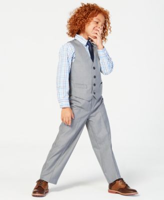 Nautica - Little Boys' 3-Pc. Sharkskin Vest, Shirt & Pants Set