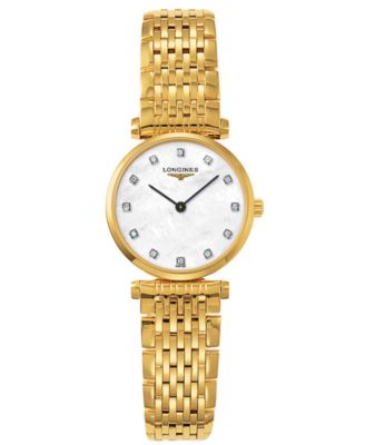 Longines - Watch, Women's Swiss La Grande Classique Diamond Accent Gold-Tone Stainless Steel Bracelet L42092878