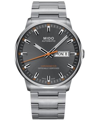 Mido - Men's Swiss Automatic Commander II Cosc Stainless Steel Bracelet Watch 40mm