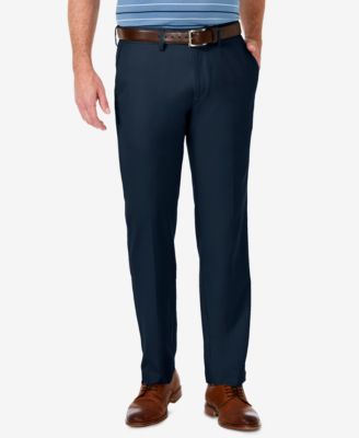 Haggar - Men's Cool 18 PRO Stretch Straight Fit Flat Front Dress Pants