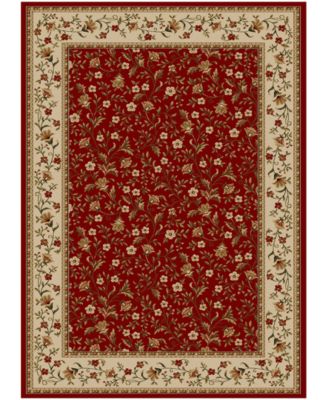 KM Home - Pesaro Floral Red 3'3" x 4'11" Area Rug