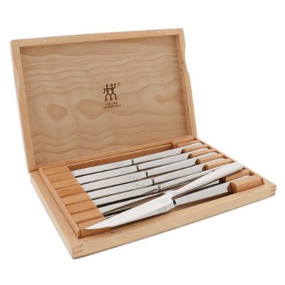 Zwilling - J.A. Henckels 8-Pc Steak Knife Set with Wood Presentation Case