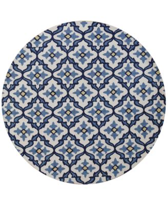 Kas - Harbor Mosaic 7'6" Indoor/Outdoor Round Area Rug