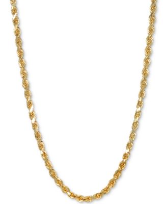 Italian Gold - Rope 30" Chain Necklace in 14k Gold