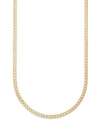 Italian Gold - Curb Chain 22" Necklace in 14k Gold