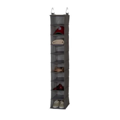 Household Essentials - Gray Linen 10-Shelf Hanging Shoe Organizer