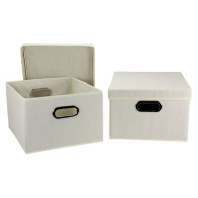 Household Essentials - Collapsible Storage Box Set, Natural