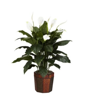 Nearly Natural - Spathiphyllum w/ Vase Silk Plant
