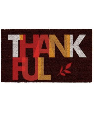 Home & More - Thankful 17" x 29" Coir/Vinyl Doormat