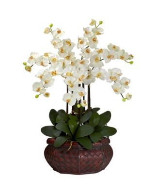 Nearly Natural - Large Phalaenopsis Silk Flower Arrangement