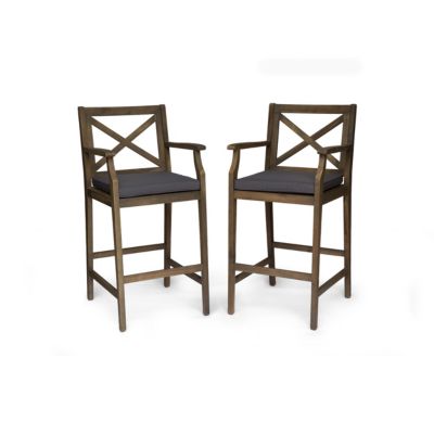 Noble House - Perla Outdoor Bar Stool, Quick Ship