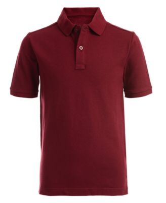 Nautica - Little Boys Stretch Burgundy Double Piqu&eacute; Polo