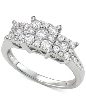 Macy's Brand - Diamond Triple Cluster Engagement Ring (3/4 ct. t.w.)