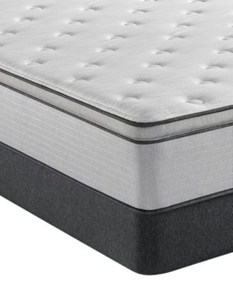 Beautyrest - BR800 13.5" Plush Pillow Top Mattress Set- Queen Split