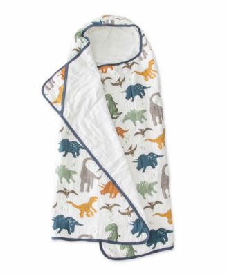 Little Unicorn - Dino Friends Cotton Muslin Big Kid Hooded Towel
