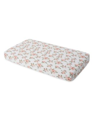 Little Unicorn - Watercolor Roses Cotton Muslin Crib Sheet