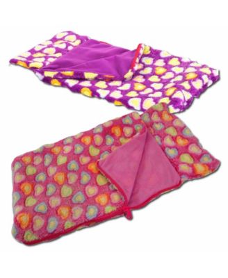 The Queen's Treasures - AGSLB2,  Set of Two 18" Doll Soft and Cuddly Sleeping Bags
