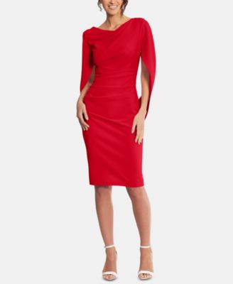 Betsy & Adam - Caped Sheath Dress