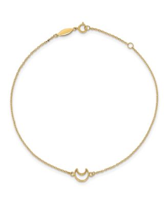Macy's Brand - Polished Moon Anklet in 14k Yellow Gold