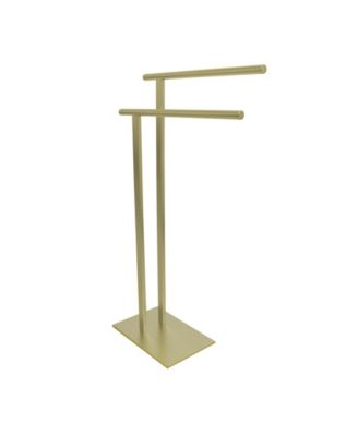 Kingston Brass - Double L Shape Pedestal Towel Holder in Satin Brass