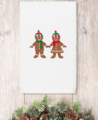 Linum Home - Christmas Gingerbread Embroidered 100% Turkish Cotton Hand Towel