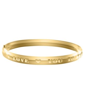 Macy's Brand - Children's I LOVE U TO THE MOON Bracelet in 14k Yellow Gold over Brass Alloy