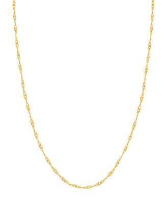 Macy's Brand - 14K Yellow Gold .85 mm Singapore 20" Chain