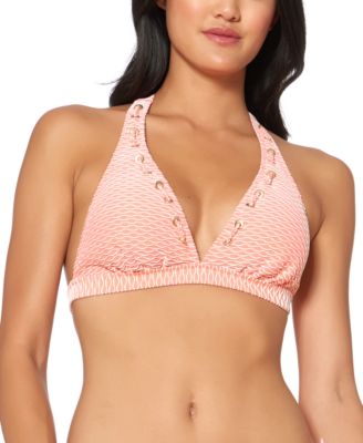 Jessica Simpson - Twiggy Stripe Textured Halter Bikini Top
