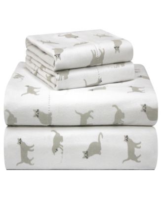 Pointehaven - Printed Flannel Cal King Sheet Set