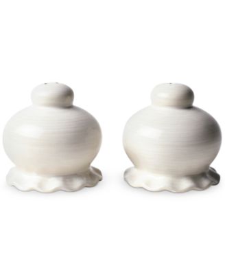 Coton Colors - Signature White Ruffle Salt and Pepper Shaker Set
