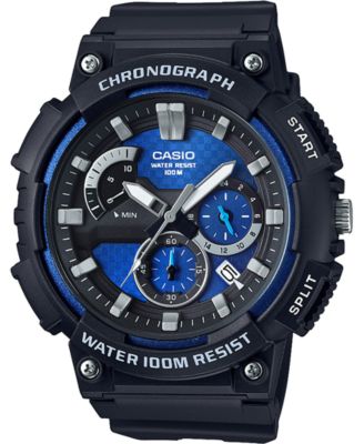 Casio - Men's Chronograph Black Resin Strap Watch 53.5mm