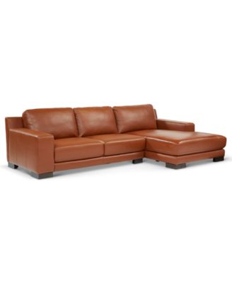 Macy's Brand - Darrium 2-Pc. Leather Sofa with Chaise