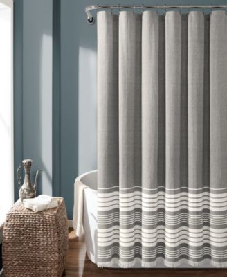 Lush Décor - Nantucket Yarn Dyed Cotton 72" x x72" Shower Curtain