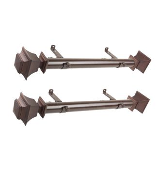 Rod Desyne - Bach 1.5" Side Curtain Rod 12-20 inch (Set of 2)