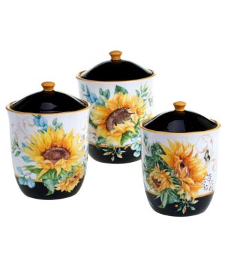Certified International - Sunflower Fields 3-Pc. Canister Set