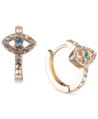 lonna & lilly - Gold-Tone Evil Eye Huggie Hoop Earrings
