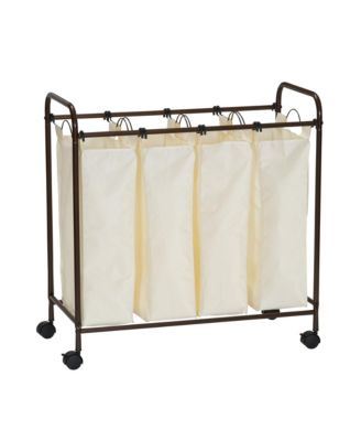Household Essentials - Rolling 4 Bag Laundry Sorter