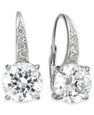Giani Bernini - Cubic Zirconia Leverback Earrings in 18k Gold over Sterling Silver