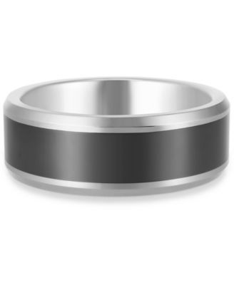 Macy's Brand - Men's Black Ceramic Band in Tantalum
