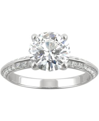 Charles & Colvard - Moissanite Knife-Edge Engagement Ring (2-1/4 ct. t.w. DEW) in 14k White Gold