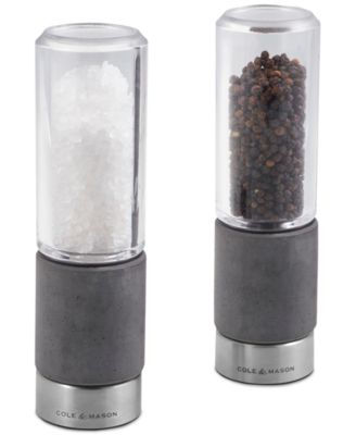 Cole & Mason - Regent Concrete Stemless Salt & Pepper Mill Gift Set